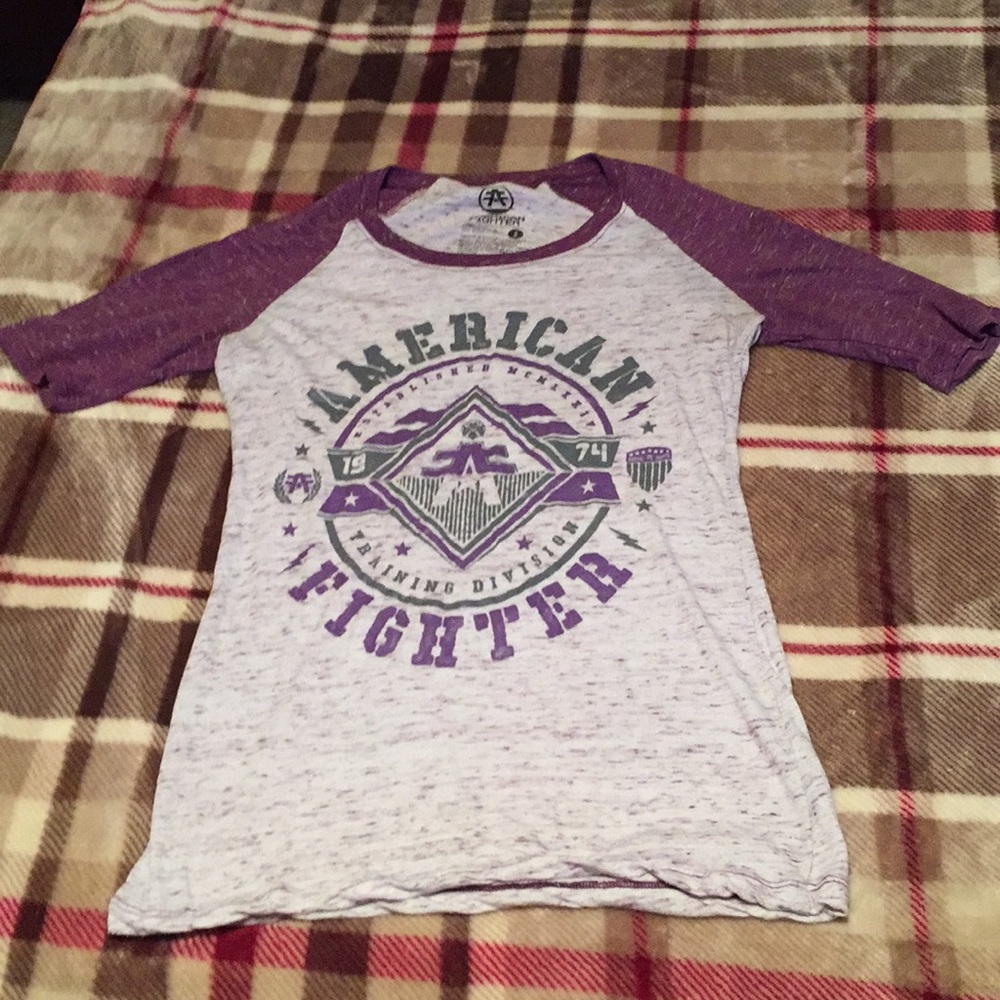 Mid sleeve American fighter shirt